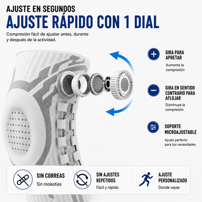 Rodillera de compresión ajustable